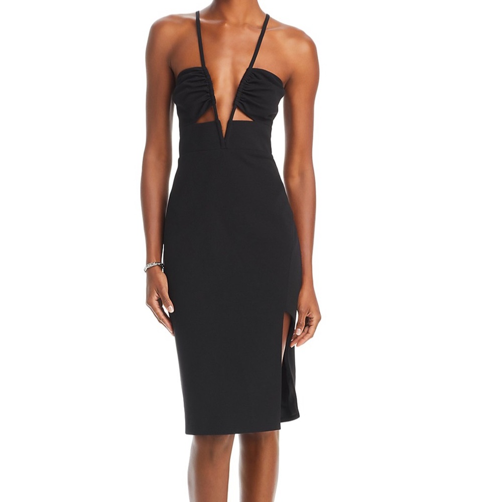BCBGMAXAZRIA bodice cutout cocktail dress  0 NWT